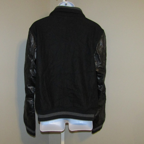 MG Black Label Wool Jacket Faux Leather Size XL - Picture 4 of 8